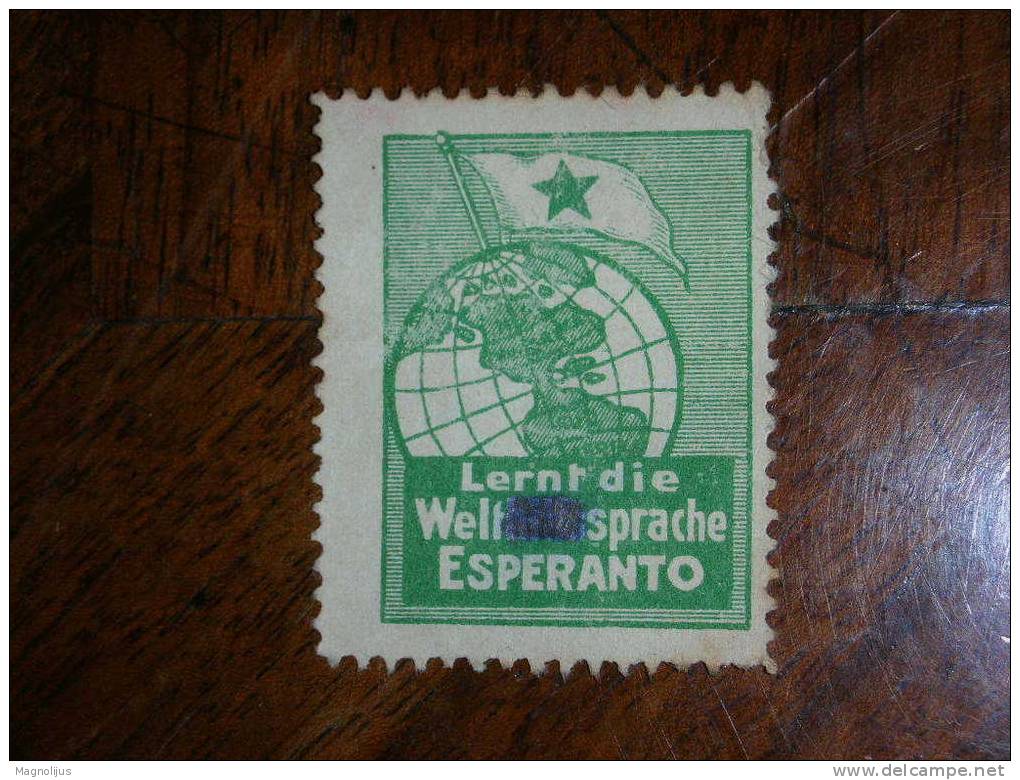 Esperanto,Internacia Lingvo,Vignette,Stamp,Label,Welt Sprache,vintage - Esperanto