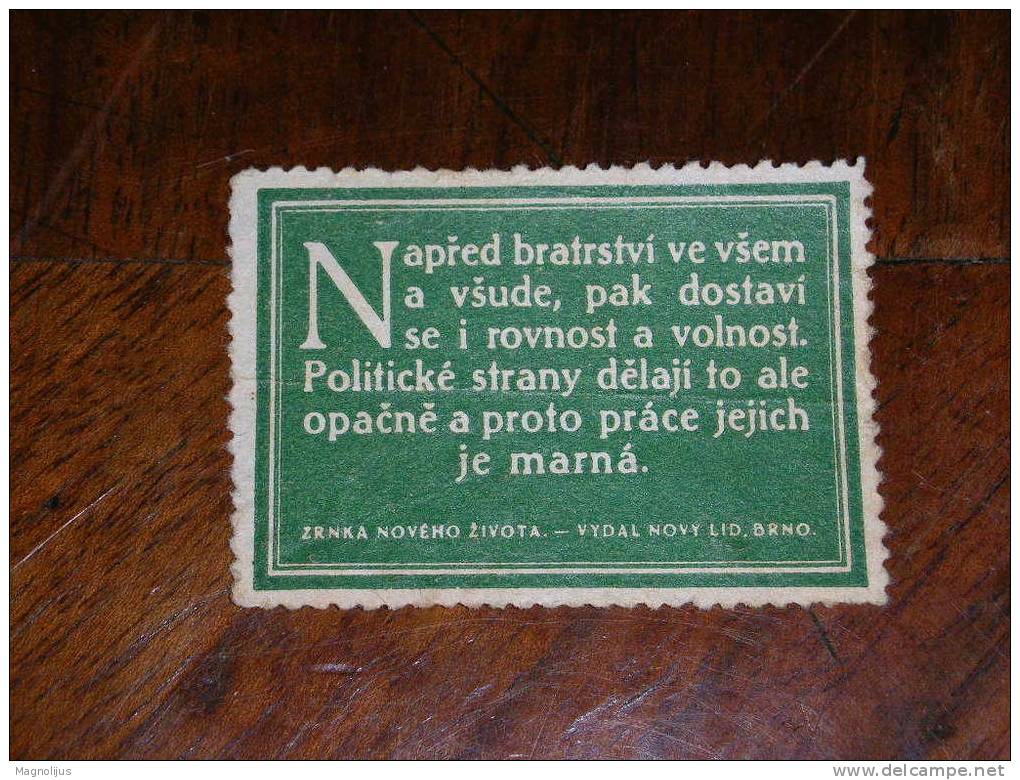 Esperanto,Internacia Lingvo,Vignette,Stamp,Label,Brno,Czech Republic,vintage - Esperanto