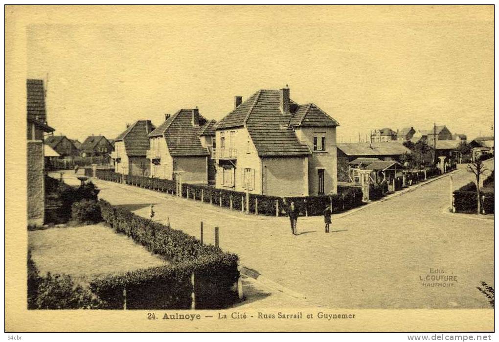 CPA (59)     AULNOYE  La Cité Rues Sarrail Et Guynemer (leger Choc  Coin Haut Gauche) - Aulnoye