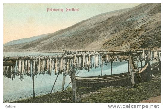 Norvege- Norge  - Ref 221- Fisketorring Nordland - Peche Pecheurs     - Carte Bon Etat - - Norvège