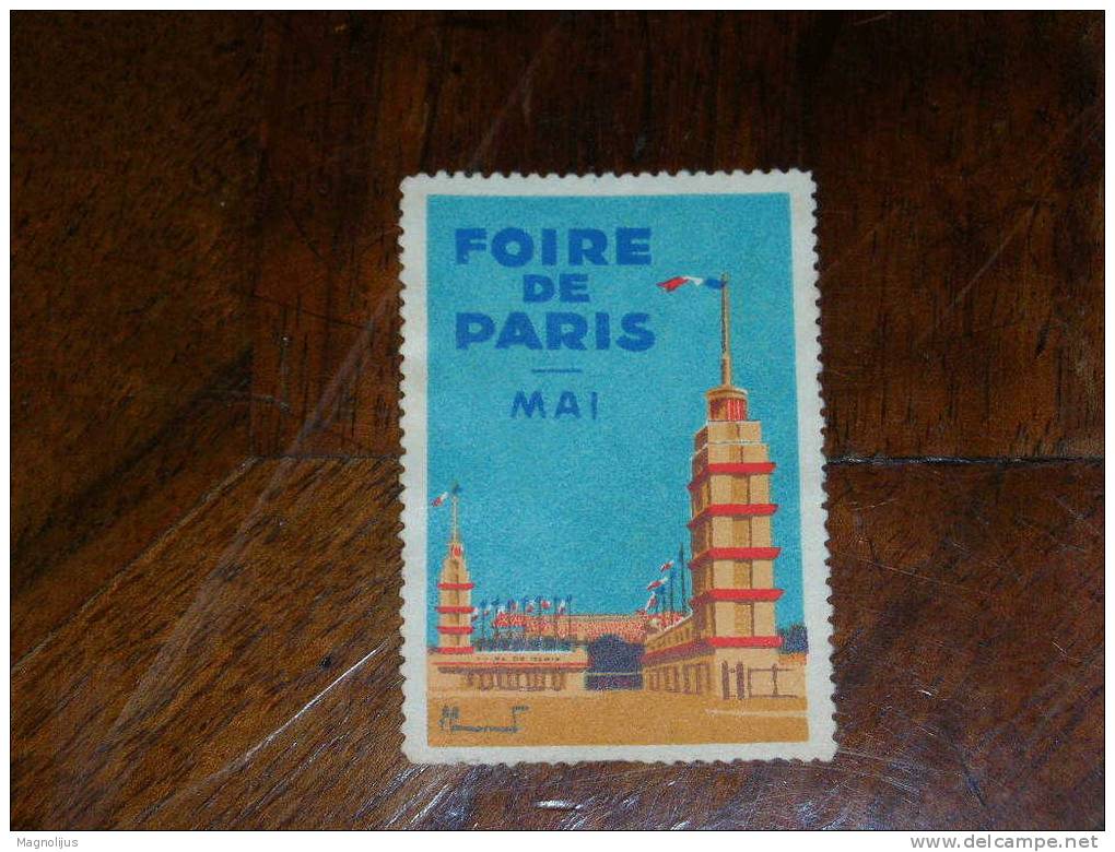 Esperanto,Foire,Messe,Fair,Paris,France,Vignette,Stamp,Label,Signatured,vintage - Esperanto