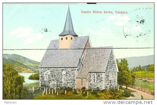 Norvege- Norge  - Ref 200- Vestre Slidre Kirke , Valders  - Carte Bon Etat - - Norvège