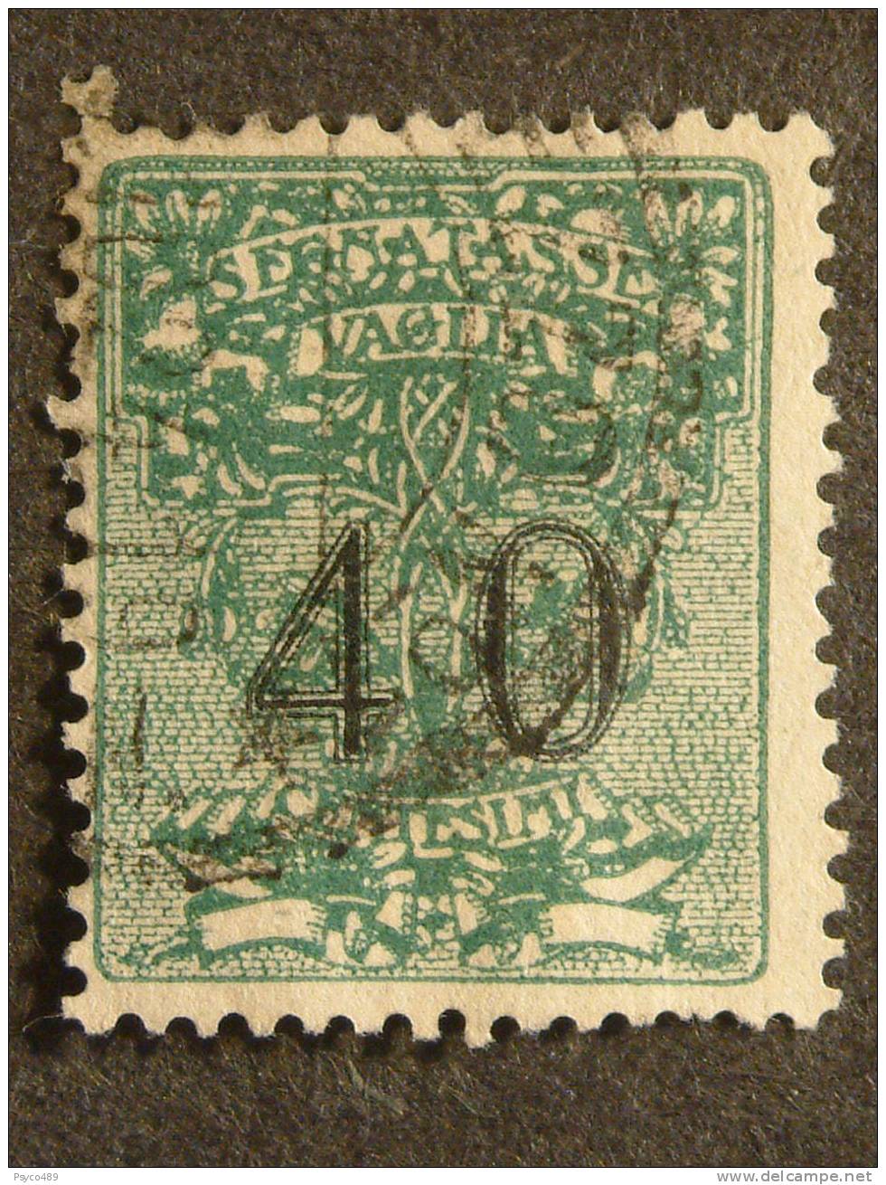ITALIA Segatasse -1924- "Vaglia" C. 40 US° (descrizione) - Portomarken