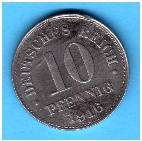 1ª G.m. - WWI    10 Pfennig 1916 D   Fe   KM20   ALEMANIA GERMANY DEUTSCHLAND - 10 Pfennig