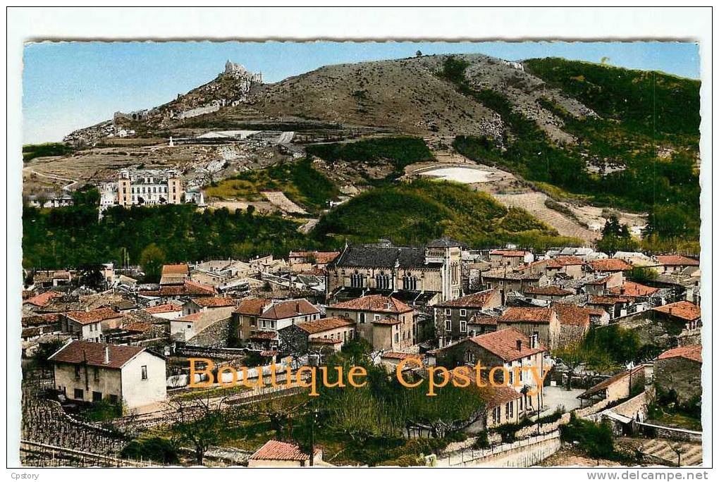 07 - SAINT PERAY - Vue Générale Et Les Ruines Du Chateau De Crussol - Dos Scané - Saint Péray