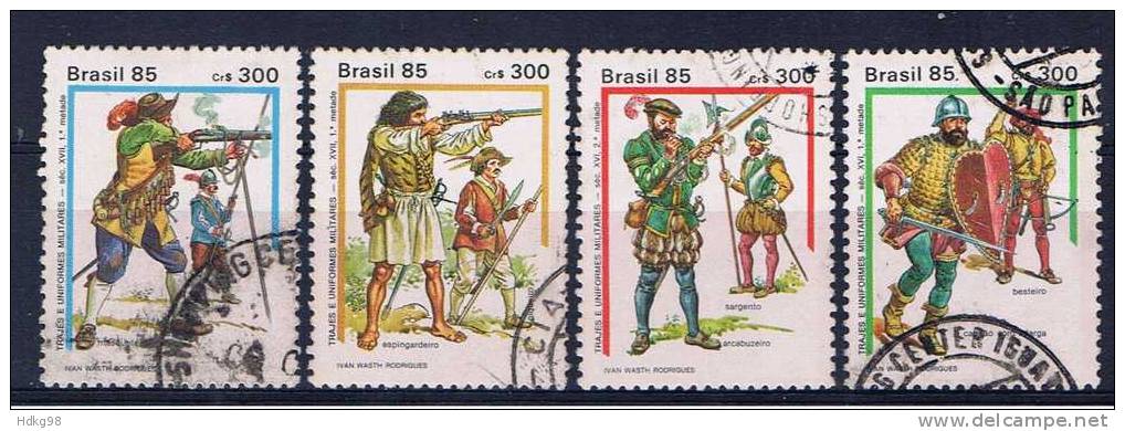 BR+ Brasilien 1985 Mi 2138-41 Bandeirantes - Used Stamps