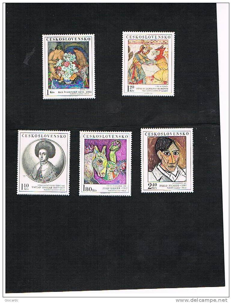 CECOSLOVACCHIA (CZECHOSLOVAKIA) - YVERT 1948.1952  - 1972  QUADRI GALLERIE NAZIONALI  -  NUOVI (MINT) ** - Neufs