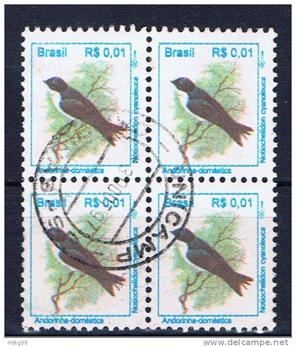 BR+ Brasilien 1994 Mi 2598 Vogel (Viererblock) - Usati