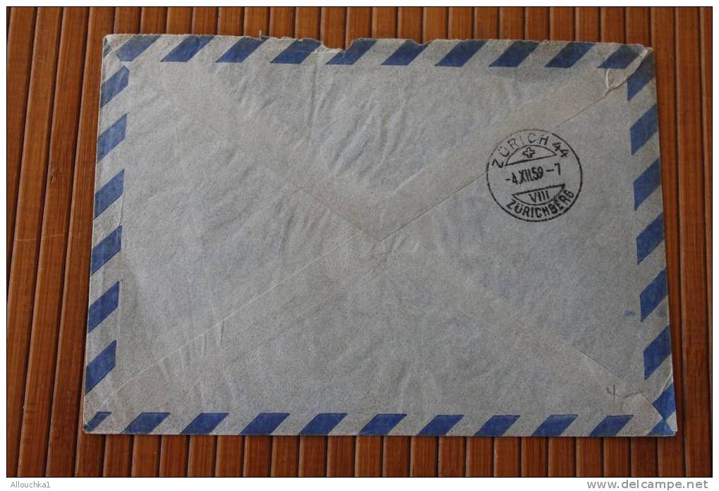 1950 LETTER LETTRE AVION AIR MAIL RECOMANDE BUDAPEST HONGRIE UNGARN P/ ZURICH SUISSE MARCOPHILIE TIMB OISEAU HARPE - Postmark Collection
