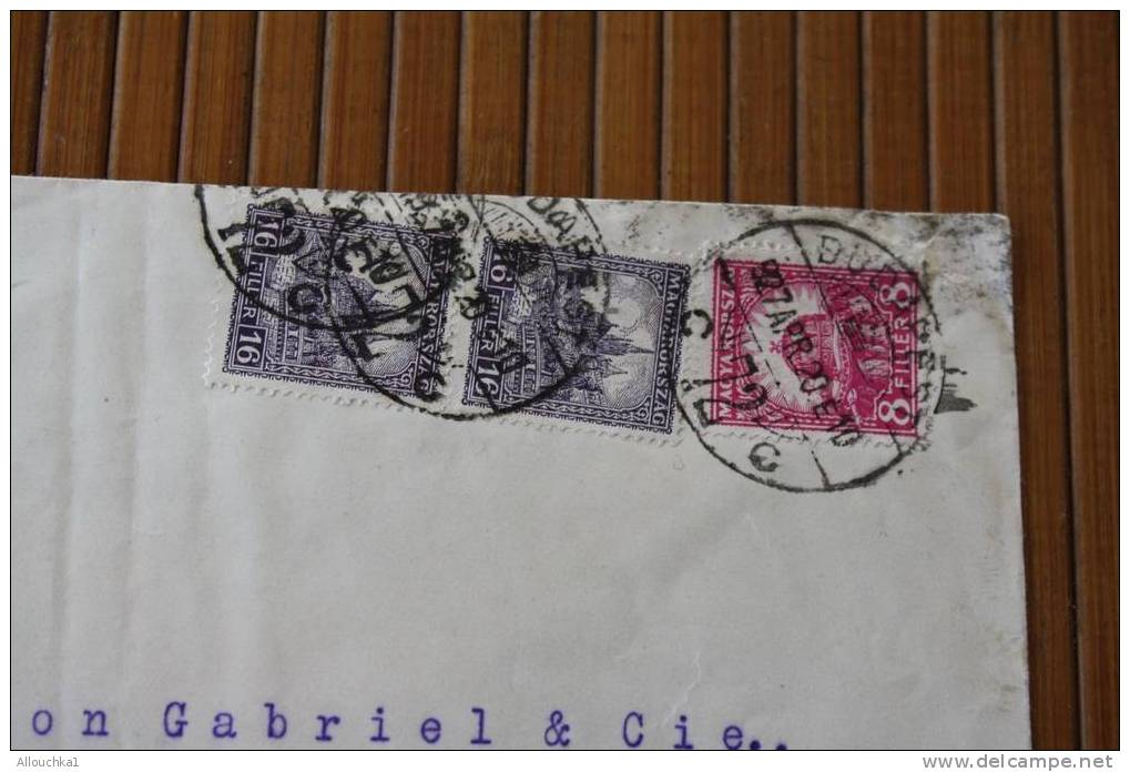 1927 LETTER LETTRE AVION AIR MAIL BUDAPEST HONGRIE UNGARN P/ LYON FRANCE  MARCOPHILIE - Postmark Collection