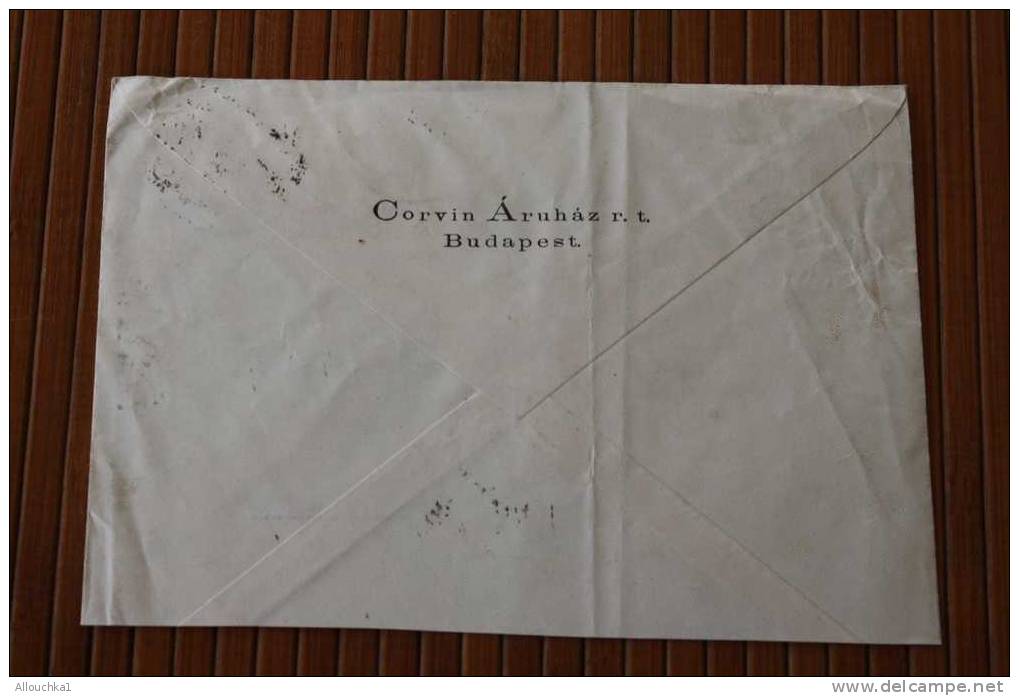 1927 LETTER LETTRE AVION AIR MAIL BUDAPEST HONGRIE UNGARN P/ LYON FRANCE  MARCOPHILIE - Storia Postale