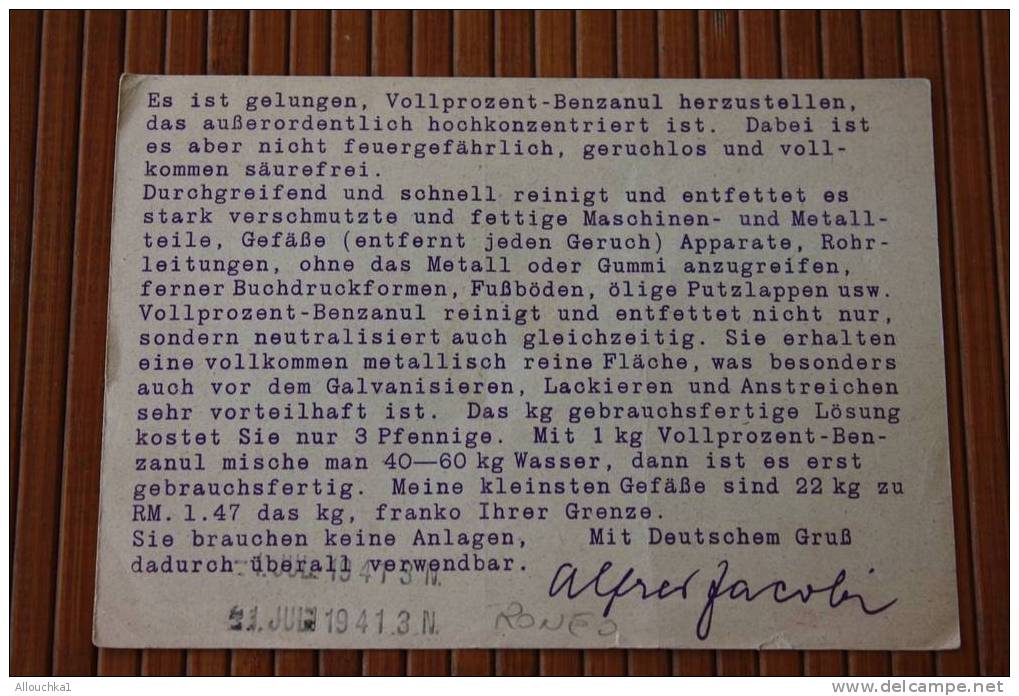 23JUL1941 DEUTSCHE REICHSPOST ALLEMAGNE EMPIRE GUERRE 2 OMEC FLIERS + KRAGG EN MACH A AFFRANCHIR ?P/ BASEL SUISSE -RONEO - Briefe U. Dokumente