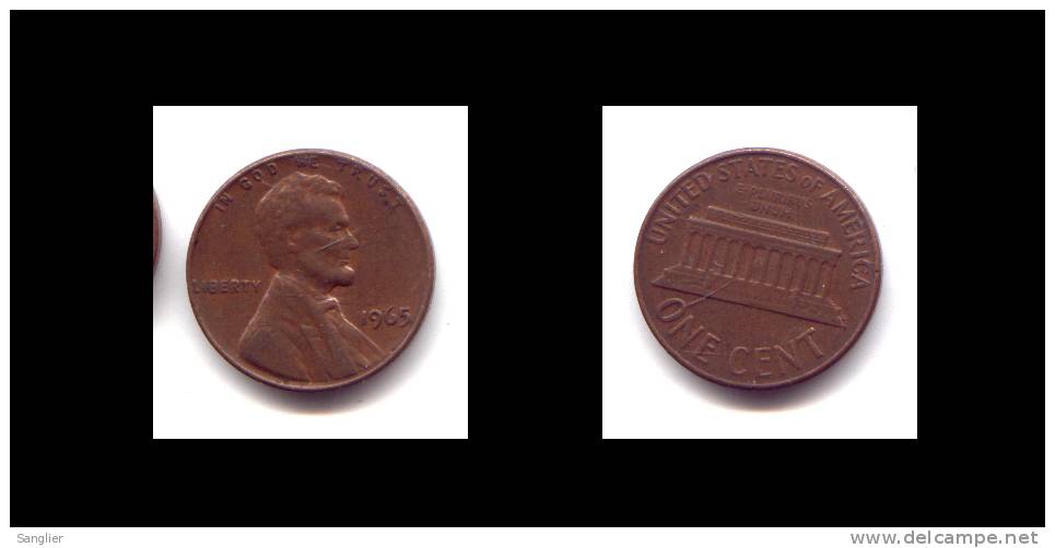 1 CENT 1965 - 1959-…: Lincoln, Memorial Reverse