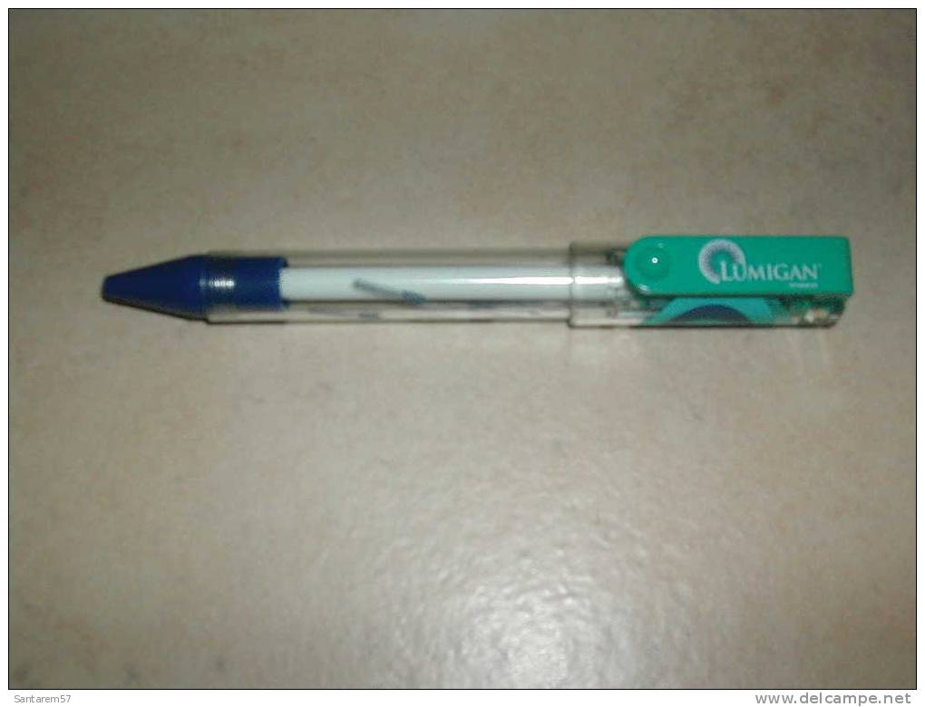 Stylo Publicitaire Advertising Pen Lumigan Collyre Laboratoire Allergan France - Penne