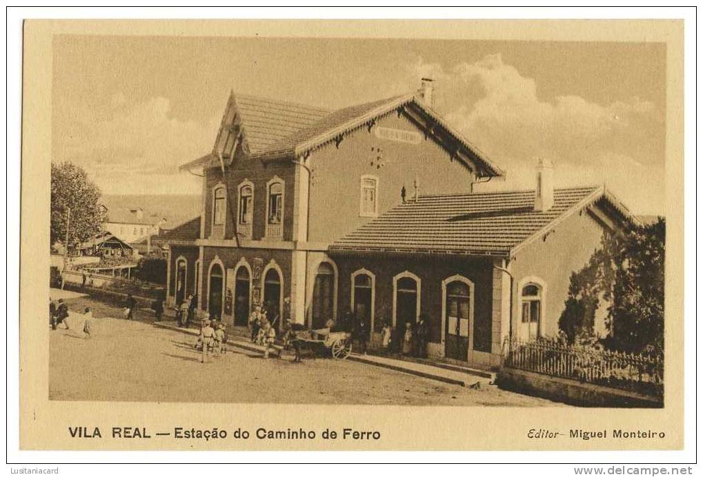 VILA REAL - ESTAÇÃO DOS CAMINHOS DE FERRO (Sépia) Carte Postale - Vila Real