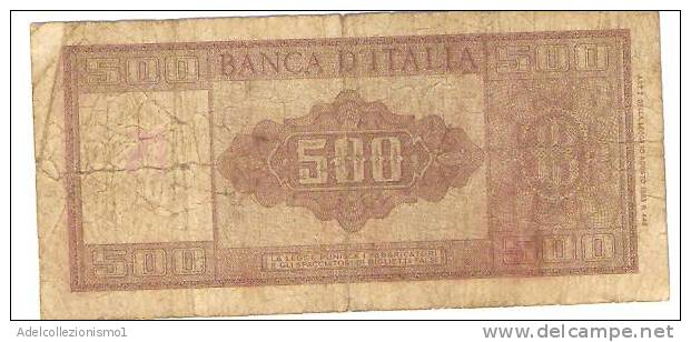 1762)splendida Banconota Da 500 Lire Italia Serie Speciale W180 Del 1948 Vedi Foto - 500 Liras