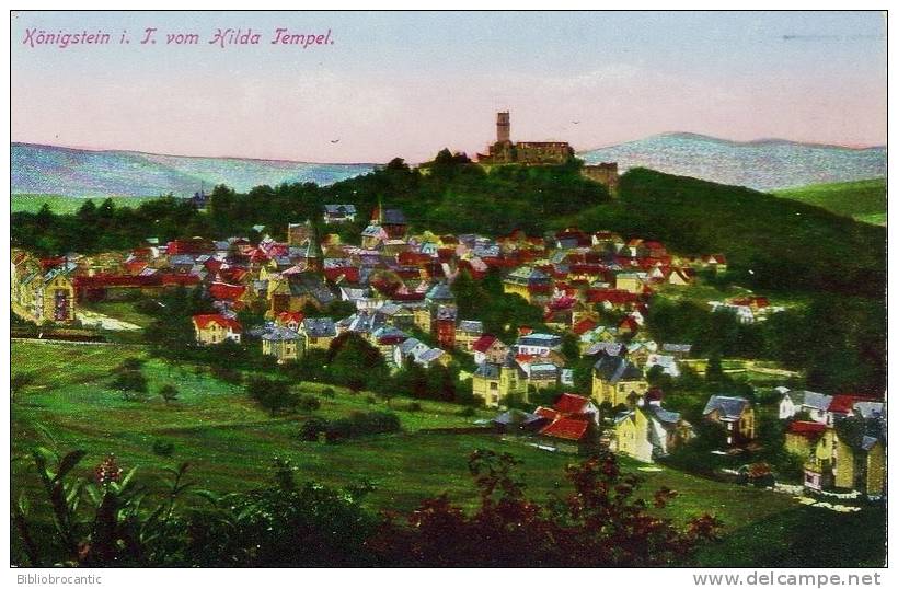 ALLEMAGNE - POSTKARTE LITHOGRAPHIE - KOENIGSTEIN I. J. VOM HILDA JEMPEL - Koenigstein (Saechs. Schw.)