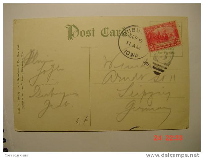 6569 UNITED STATES USA   IOWA CATFISH CREEK DUBUQUE  YEARS  1907  OTHERS IN MY STORE - Sonstige & Ohne Zuordnung