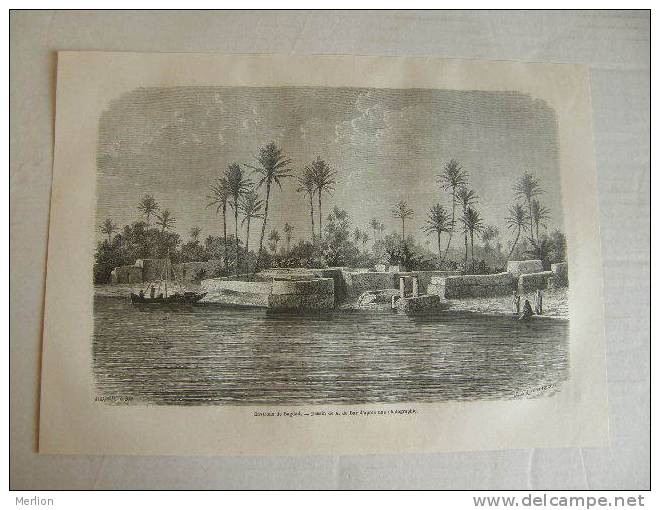 Iraq -Environs De Bagdad   - Babylonie -Iraq -  -gravur -engraving - 1867 VF OK17.6 - Estampes & Gravures