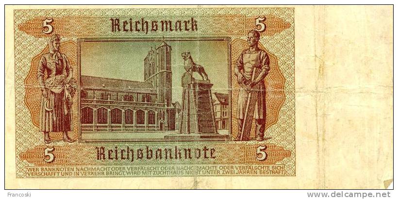 -Germania - 5 Marchi - Mark - 1942  - Germany * Reichsbanknoten * WII * - Other & Unclassified