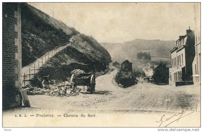 Poulseur - Chemin De Sart  -1904 ( Voir Verso ) - Comblain-au-Pont