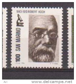 San Marino 1982. Inventors. 100Li.  Robert Koch. UMM - Anguilla (1968-...)