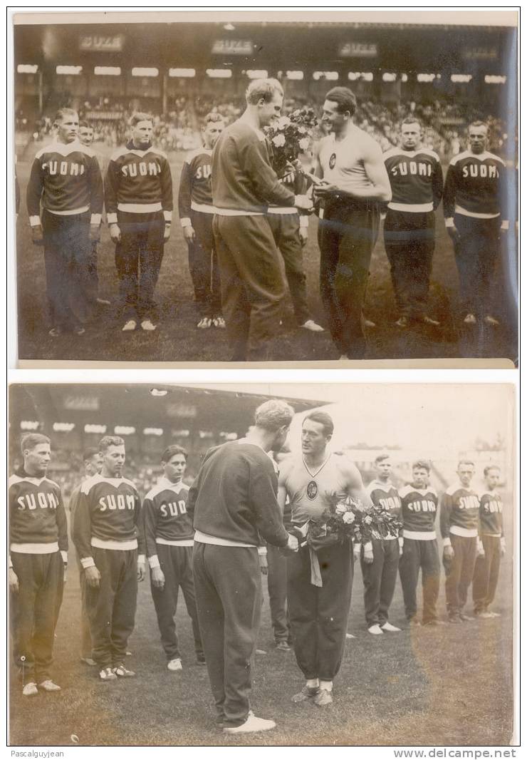 4 PHOTO PRESSE ATHLETISME MATCH FRANCE-FINLANDE 1946 - Athlétisme