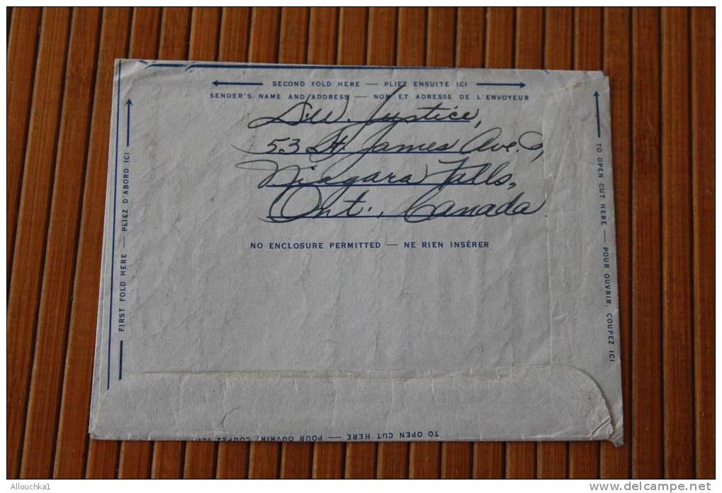 16-05-1957 AEROGRAMME PAR AVION BY AIR MAIL DE PORT COLBORNE ONTARIO CANADA P/ BASEL SUISSE POSTE AERIENNE  OMEC SECAP - Poste Aérienne