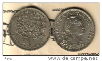 PORTUGAL 50 CENTAVOS    WOMAN HEAD FRONT &  EMBLEM  BACK 1963 KM577  READ DESCRIPTION CAREFULLY !!! - Portugal