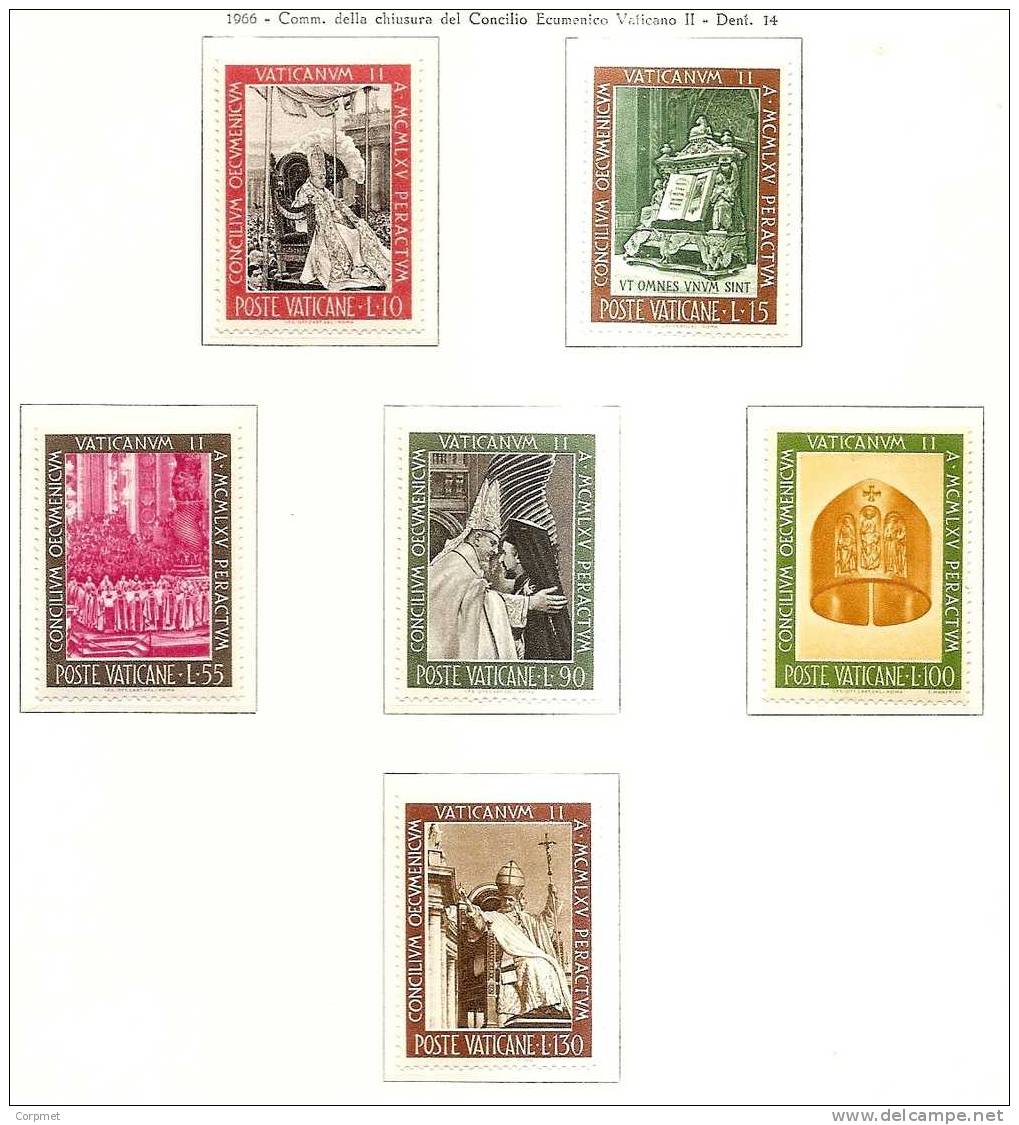 CITTA DEL VATICANO - 1966 Concilio Ecumenico Vaticano II - Yvert # 457/462 - MINT (NH) - Unused Stamps