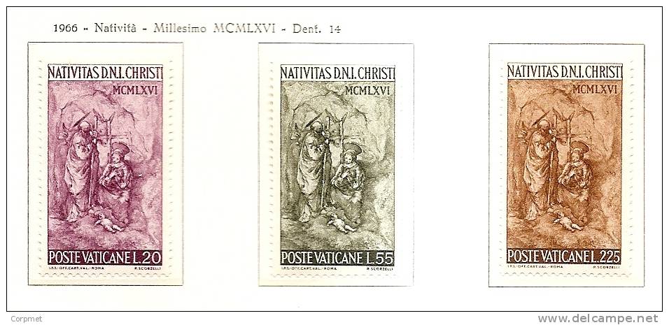 CITTA DEL VATICANO - 1966 CHRISTMAS - Yvert # 463/465 - MINT (NH) - Unused Stamps