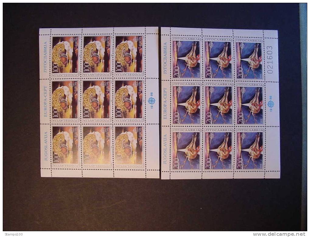 YUGOSLAVIA, JOEGAOSLAVIE, JUGOSLAWIEN CEPT 1986 SHEETS MNH **   MI2156/57               (025706) - 1986