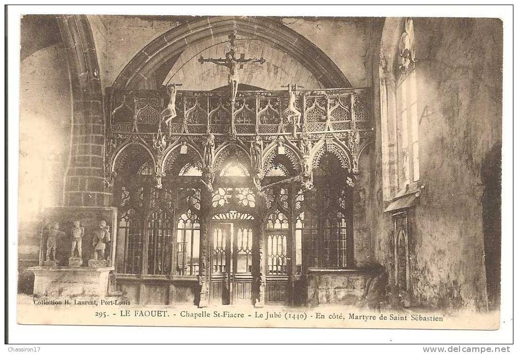 56 - LE FAOUËT  -  Chapelle Sainte-Fiacre- Le Jubé (1440) - En Côté, Martyre De Saint Sébastien - Faouët