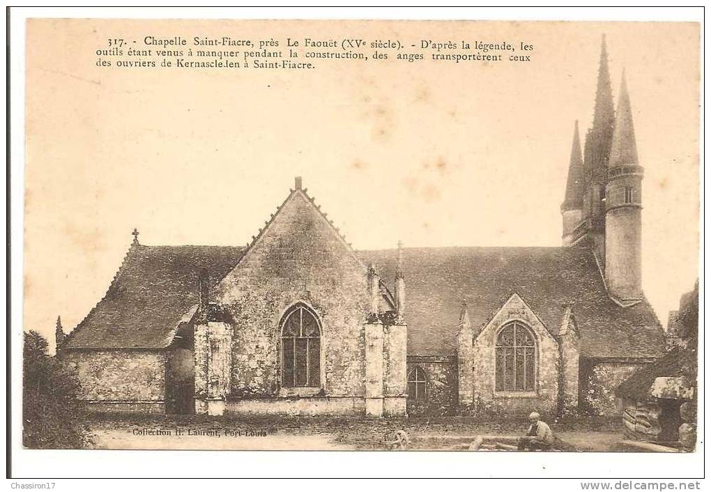 56 - Chapelle Sainte-Fiacre, Près LE FAOUËT (XVe S.) -  Légende - Faouët