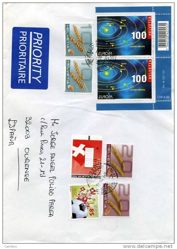 USED COVER  2009  HELVETIA  SUIZA  SUISSE  ASTRONOMIA  ASTRONOMY   ASTRONOMIE CEREALES  CEREALS - Astrologie