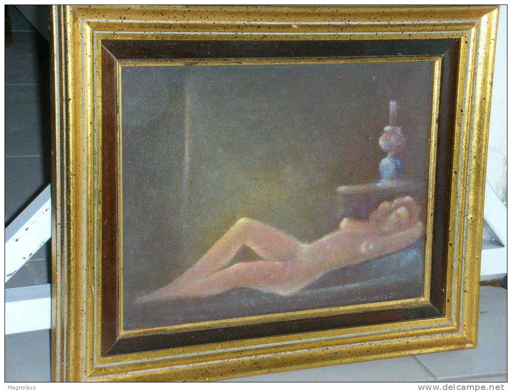 Ilija Kolaric,Academic Painter,Yugoslavia,Oil At Canvas,Olleintuch,Painting,Nude Girl,Art - Olieverf