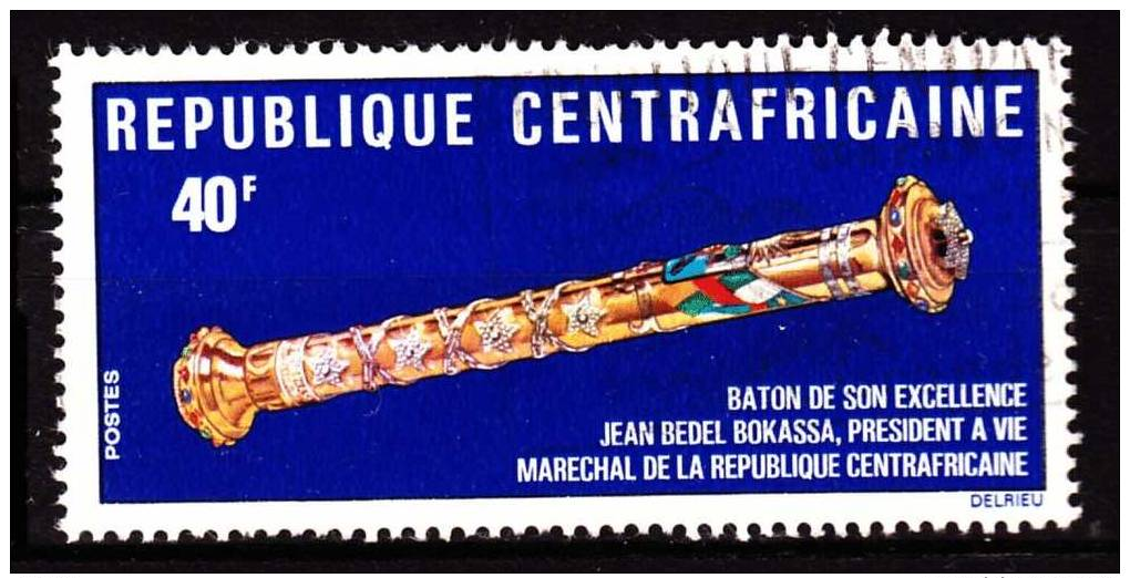 CENTRAFRICAINE BATON DE MARECHAL  DE BOKASSA PRESIDENT YT  243  ANNEE 1975 - Centraal-Afrikaanse Republiek