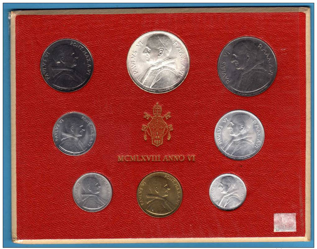 FAO - Set 1968 - 8 Monedas / Münzen / Coins **  VATICANO - VATIKAN - VATICAN - Vaticano (Ciudad Del)