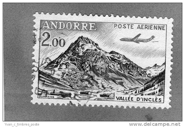 ANDORRE FRANCAIS POSTE AERIENNE TIMBRE N° 5 OBLITERE - Posta Aerea