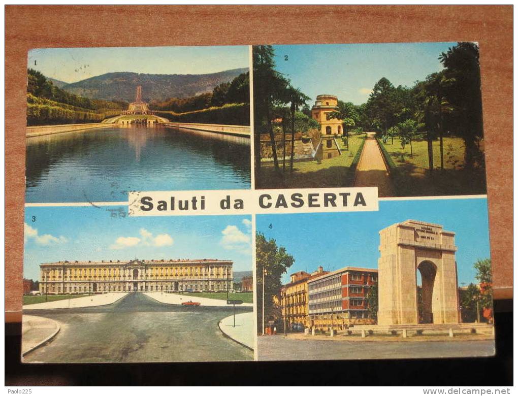 CASERTA SALUTI DA CASERTA 1970 COLORI VG                                                   QUI ENTRATE... - Caserta