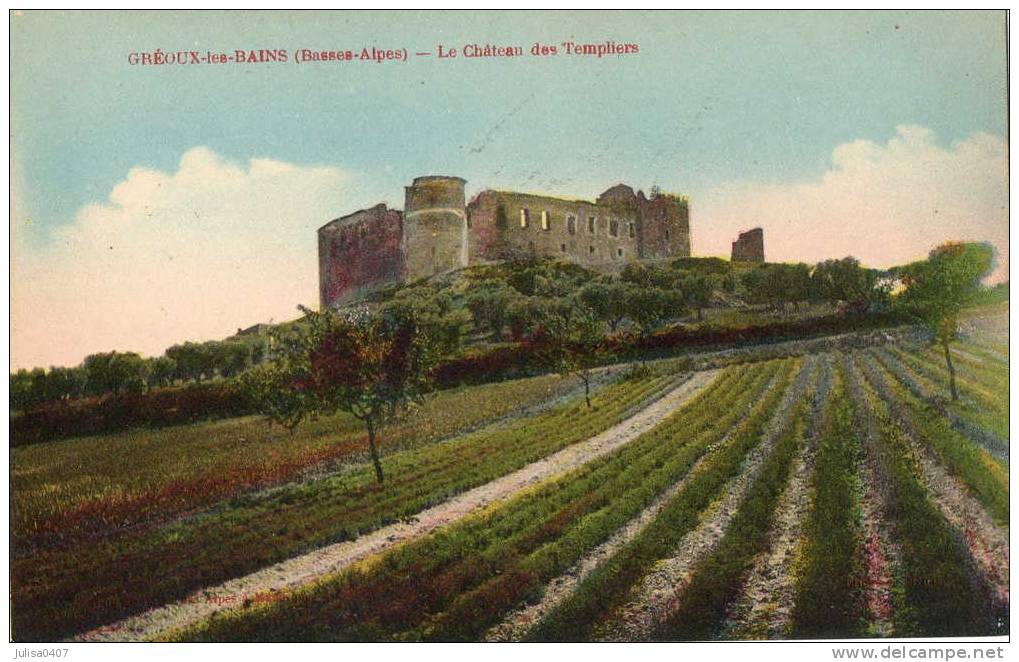 GREOUX LES BAINS (04) Vue Du Chateau Des Templiers - Gréoux-les-Bains