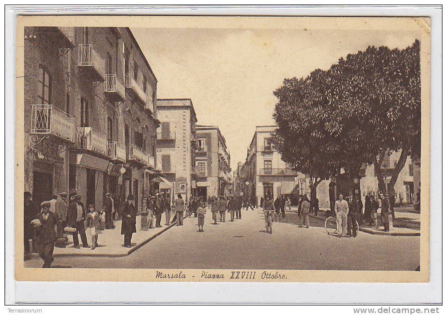 $-0411- MARSALA - PIAZZA XXVIII OTTOBRE - F.G. NON VG - Marsala