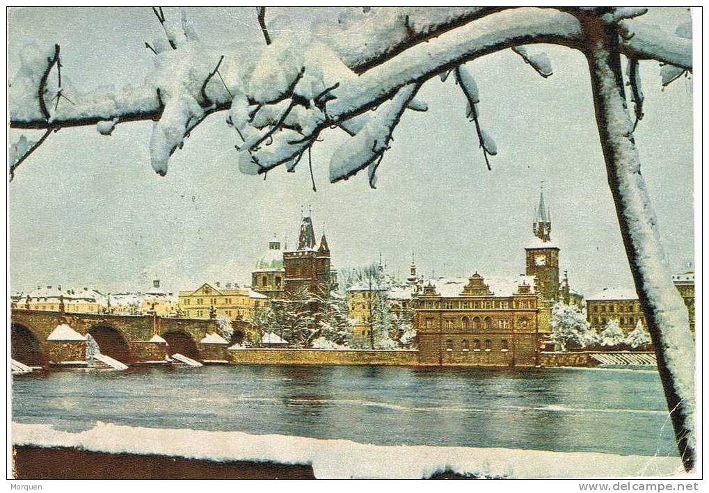 Postal PRAHA 1963.  (Checoslovaquia) Etiqueta Peclive Razitkujte - Storia Postale