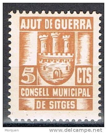 Ajut De Guerra SITGES (Barcelona) , Num 2. Guerra Civil - Spanish Civil War Labels