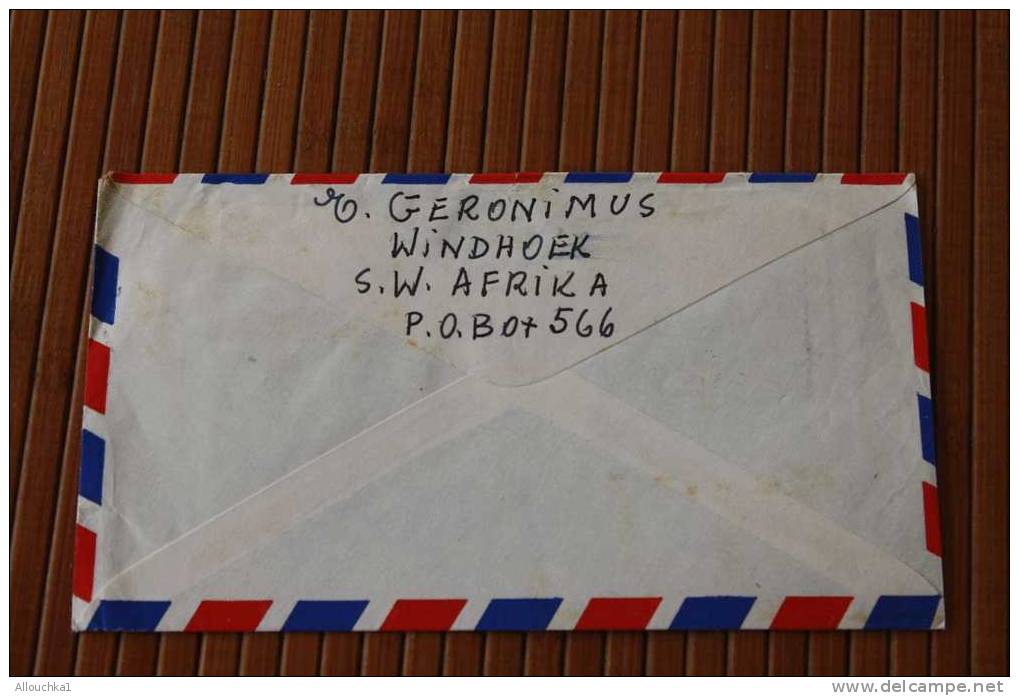 1952 ENVELOPPE LETTRE LETTER SOUTH AFRICA AFRIQUE DU SUD:AIR MAIL MIT LUFTPOST AVION P/ ALHSNACH OBWALDHEN SUISSE MARCO - Covers & Documents