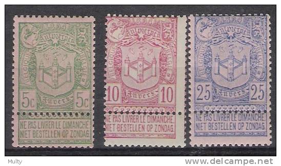 Belgie OCB 68 / 70 (*) - 1894-1896 Tentoonstellingen