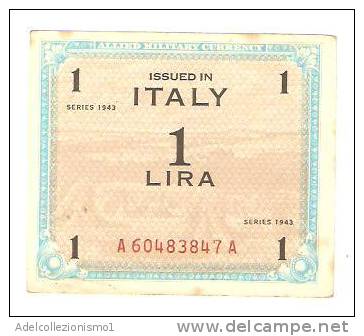 1775)splendida Banconota Da 1 Lira  Am-lire 1943 Vedi Foto - 2. WK - Alliierte Besatzung