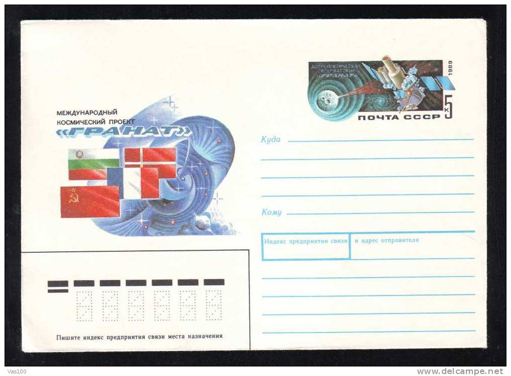 Space Mission Rocket Cosmos,cover Stationery,1989  INTERCOSMOS ,Russia. - Russie & URSS