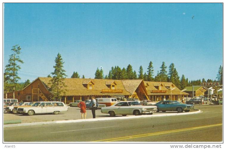 Flagg Ranch Wyoming, Yellowstone & Grand Teton National Parks, Gas Station Food Cabins On C1960s Vintage Postcard - Rutas Americanas