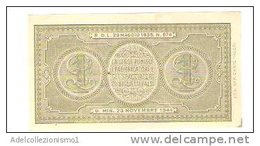 1780)splendida Banconota Da 1 Lira  Italia Laureata1943 FDC Vedi Foto - Italië – 1 Lira